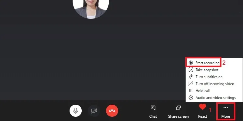 skype for business start recording