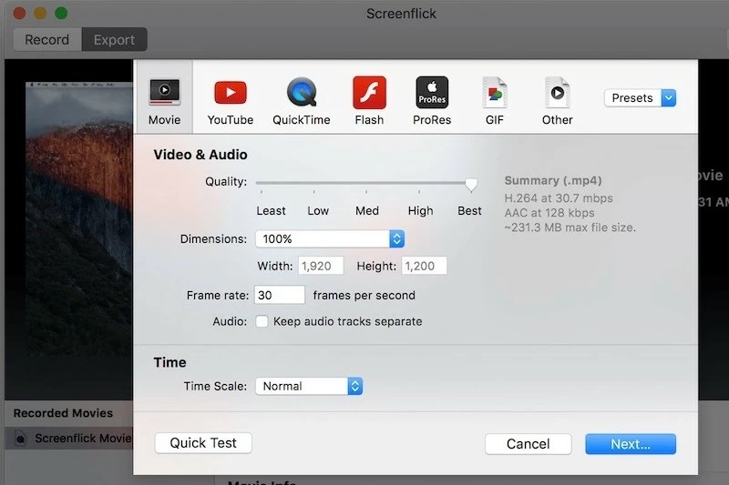 ways to record-game screenflick interface