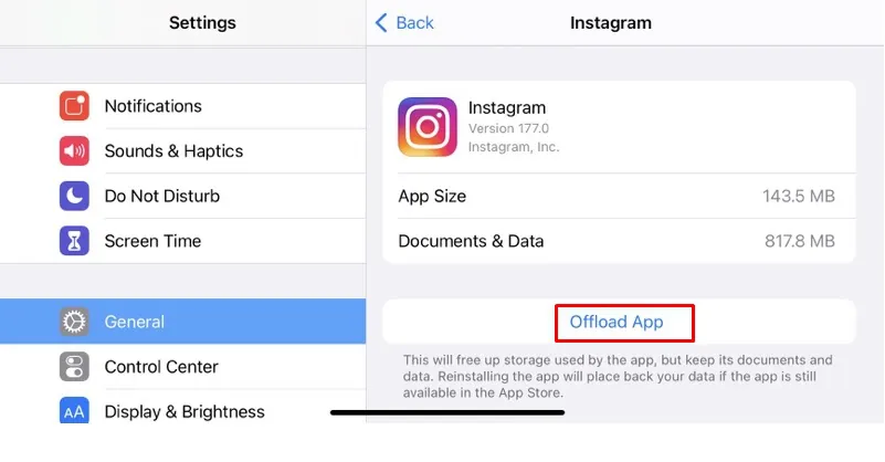 instagram videos not playing clear cache ios