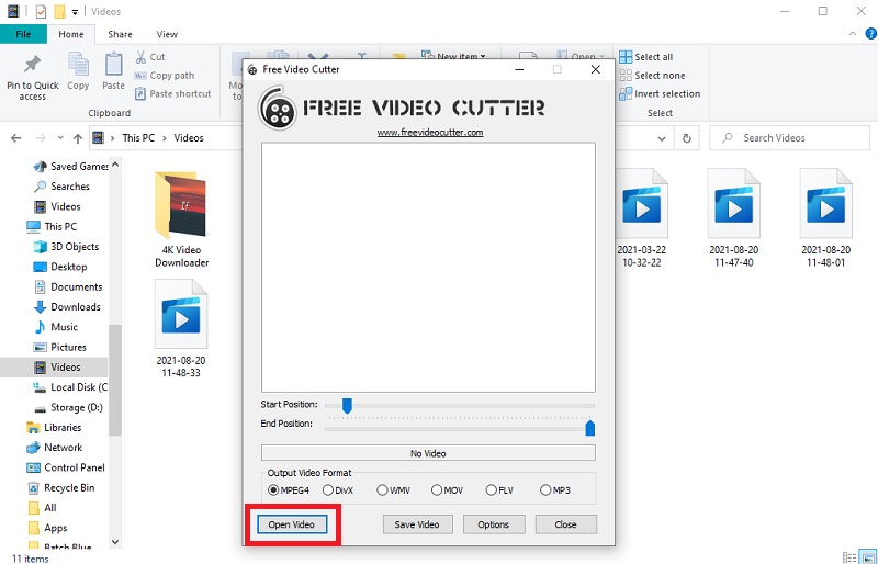 free video cutter freevideocutter interface