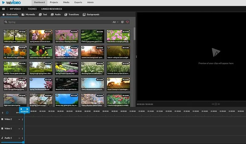 video editor without watermark wevideo interface