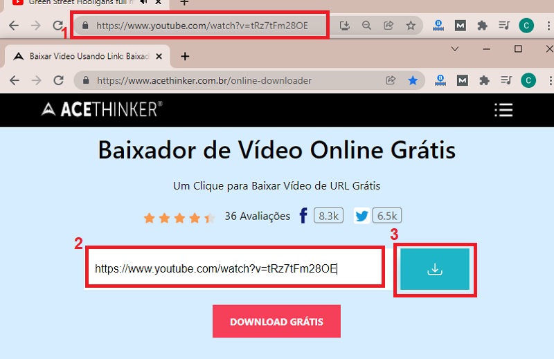 copy and paste movie link on free online video downloader