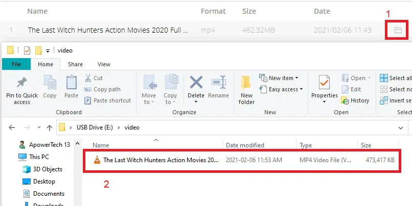play youtube video on its located folder