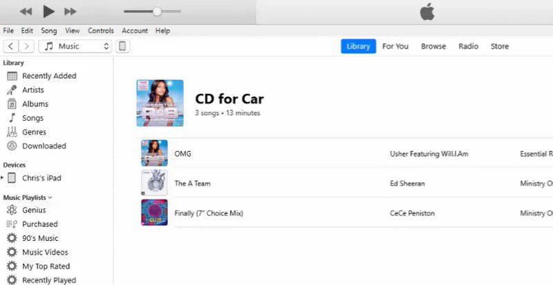 burn music to cd with itunes