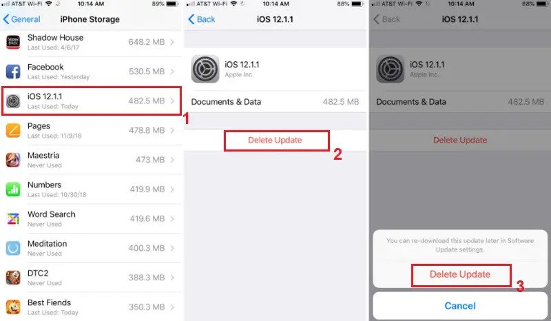delete and redownload the ios update file