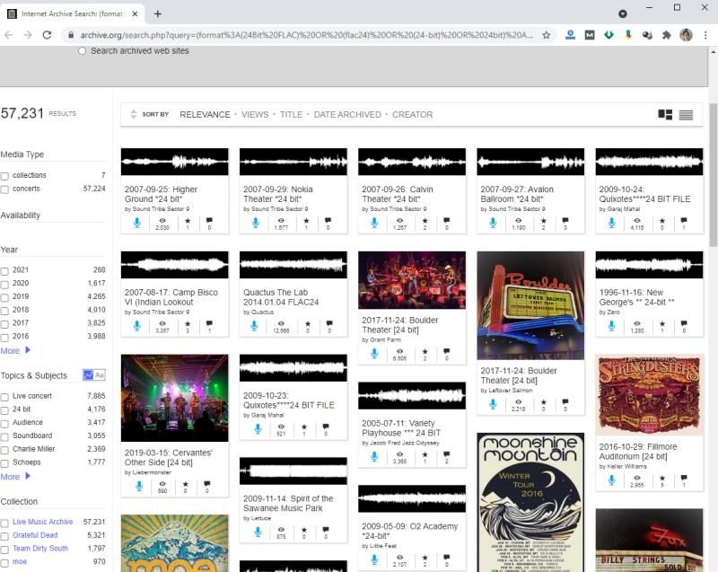 download lossless music using internet archive