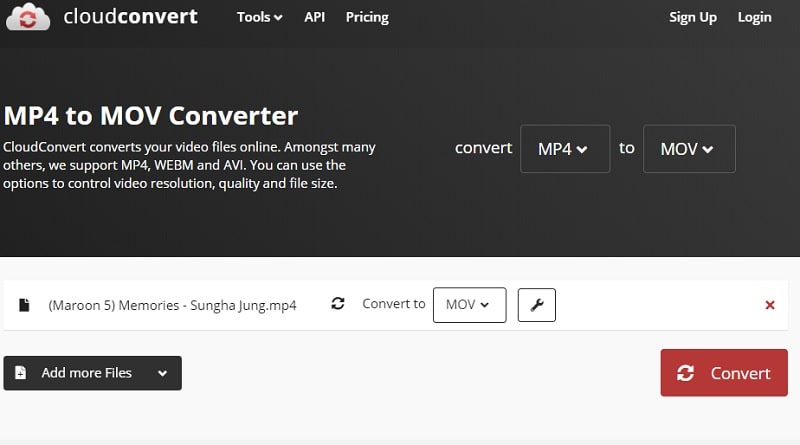 cloudconvert as free video converter windows 10