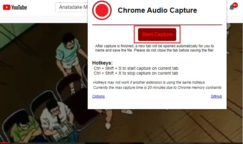 record browser audio using audio capture