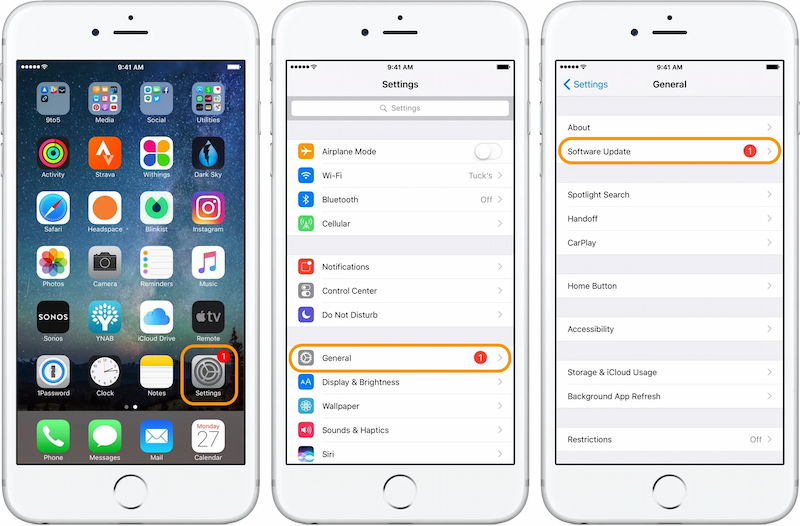 update your device to the latest ios version