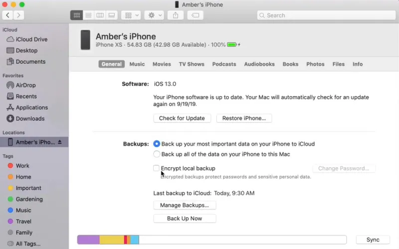 backup your iphone on mac with icloud