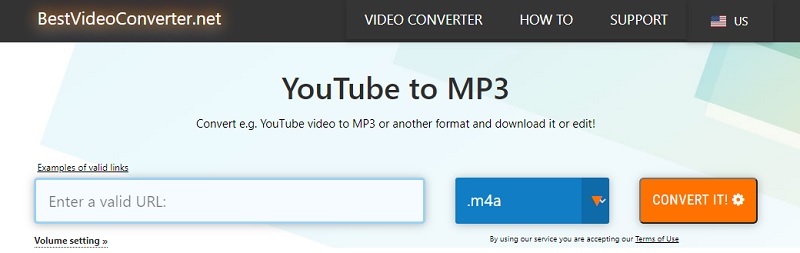 convert youtube to m4a with bestvideoconverter