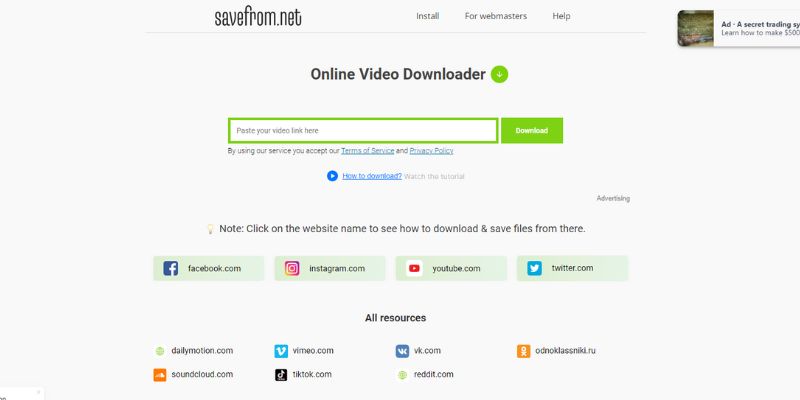 savefromnet as alternative for 2160p yt downloaders