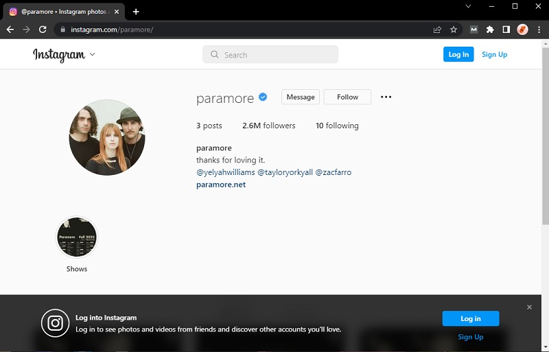 view an instagram profile without account using instagram website