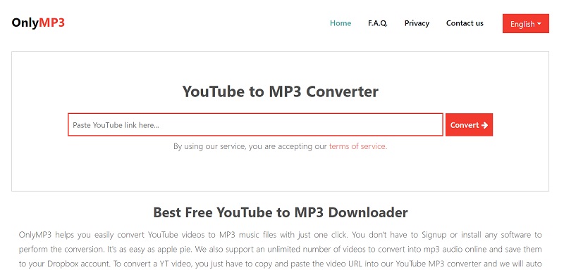 onlymp3 as best online yt music converter