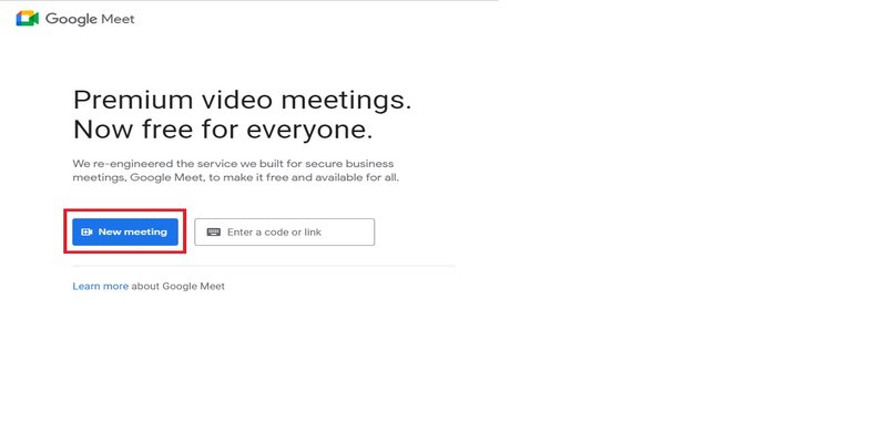 open your google meet