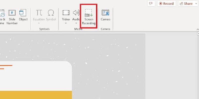 powerpoint screen recorder show insert tab