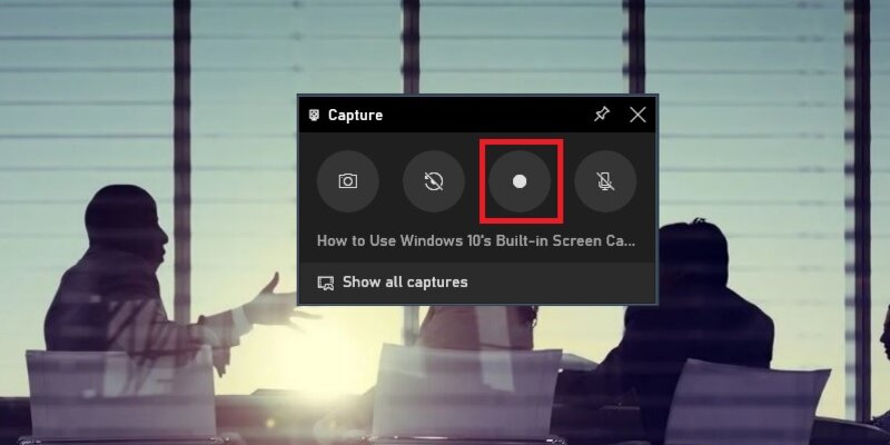 xbox game bar screen recorder show recording button