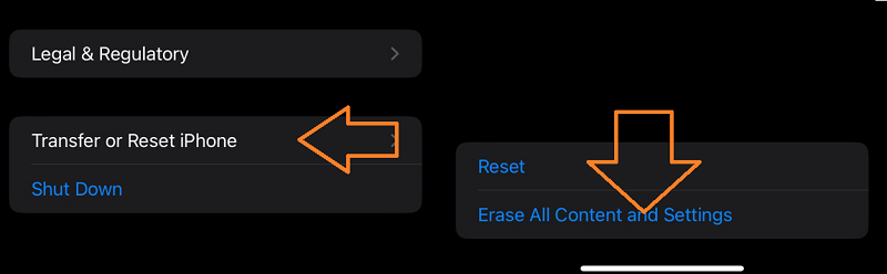 resetting all settings on iphone device