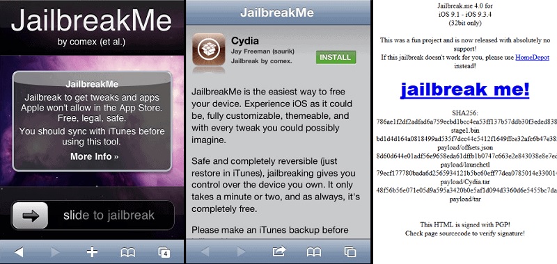 jailbreakme interface