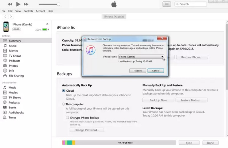 recover iphone messages from itunes backup