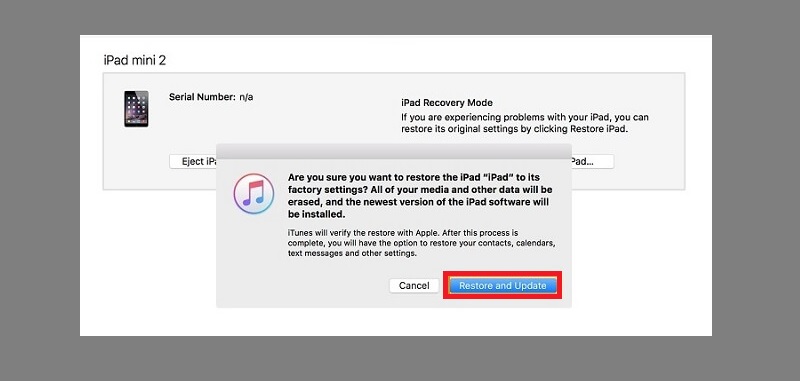 restore ipad to factory settings on itunes
